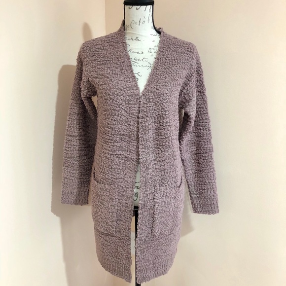 LAST 2‼️ASHLIE MAUVE SOFT shearling - cardigan - Picture 2 of 2